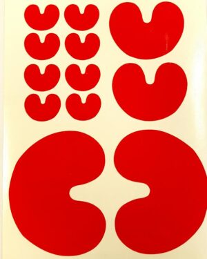 Pompeblêdstickers diverse maten