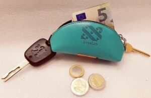 Beurs + sleutelhanger eco leer