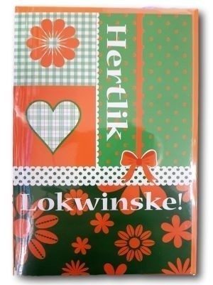 Hertlik lokwinske wenskaart