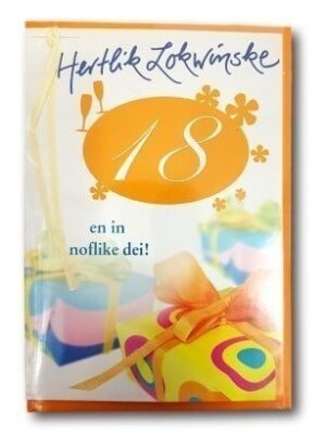 18! Hertlik lokwinske wenskaart