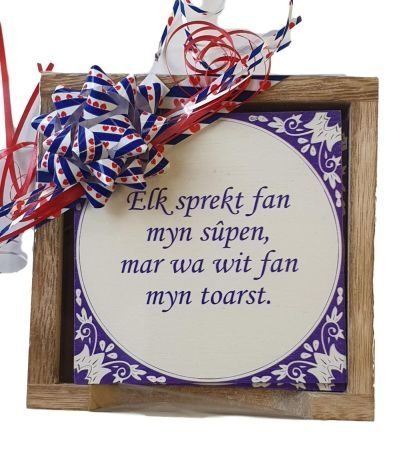 Friese spreuken onderzetters hout