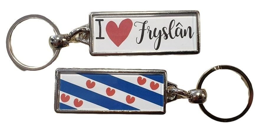 Luxe-metalen-sleutelhanger-Fryslân-I-love-friesland