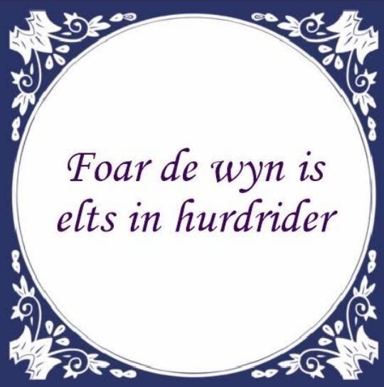 Foar de wyn is elts in hurdrider