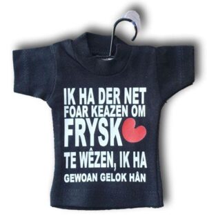 Fries autoshirtje Frysk wêze zwart