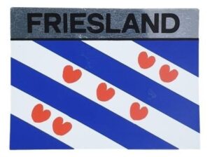 Friesland-sticker-vlag-zilver