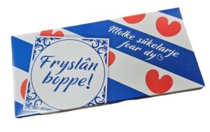 Chocolade (sûkerlarje) foar dy Fryslân boppe