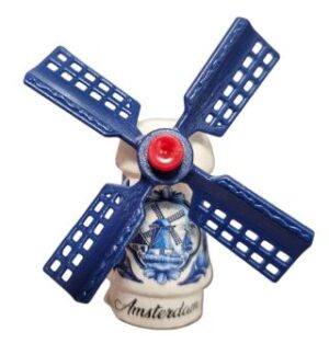 Magneet molen Amsterdam blauw