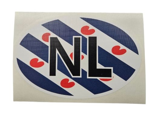 Friese vlag sticker ovaal NL