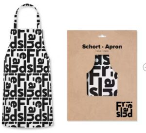 Keukenschort Friesland zwart wit