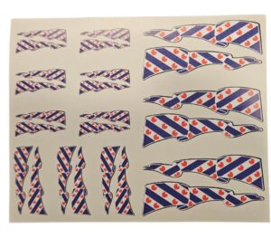 Stickervel Friese wimpeltjes divers