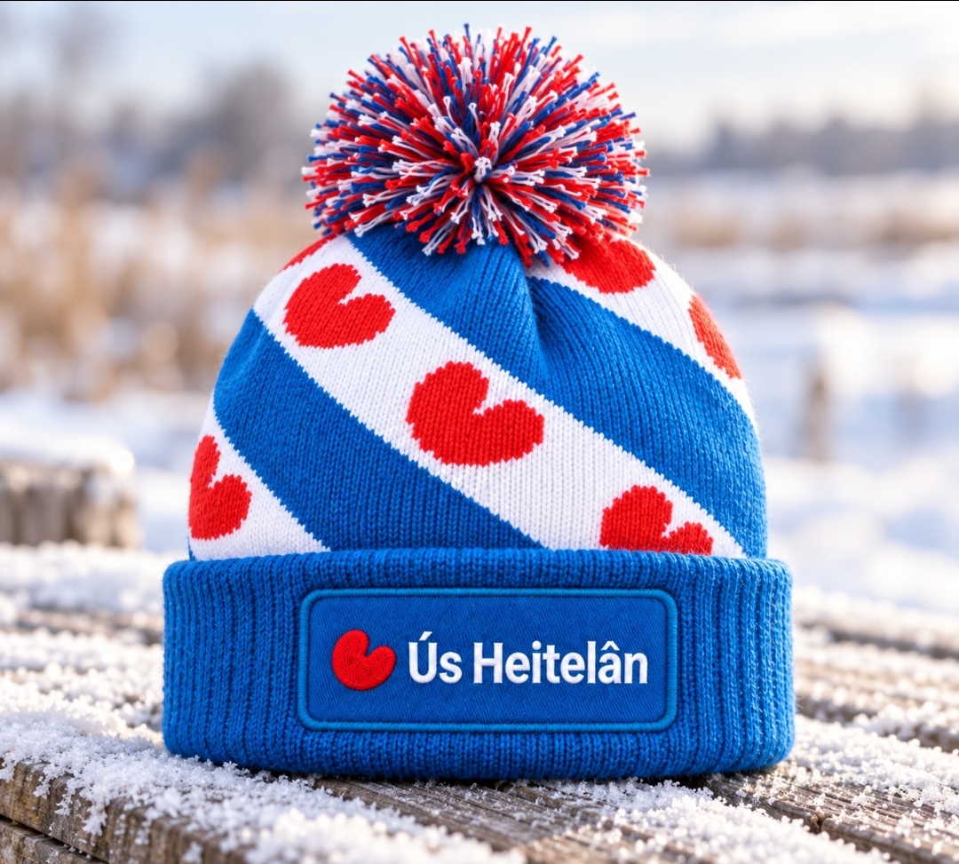Friese vlag muts Ús Heitelân pompon - Afbeelding 2