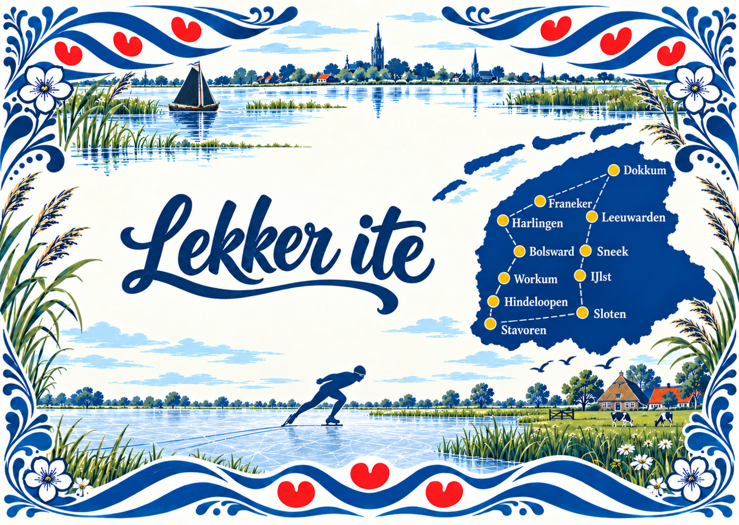 Placemats Fries lekker ite set 10 stuks