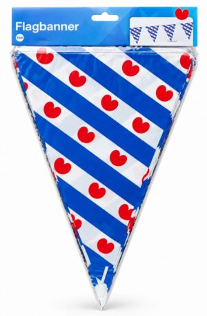 Friese puntvlaggen 10 meter vlaggenlijn