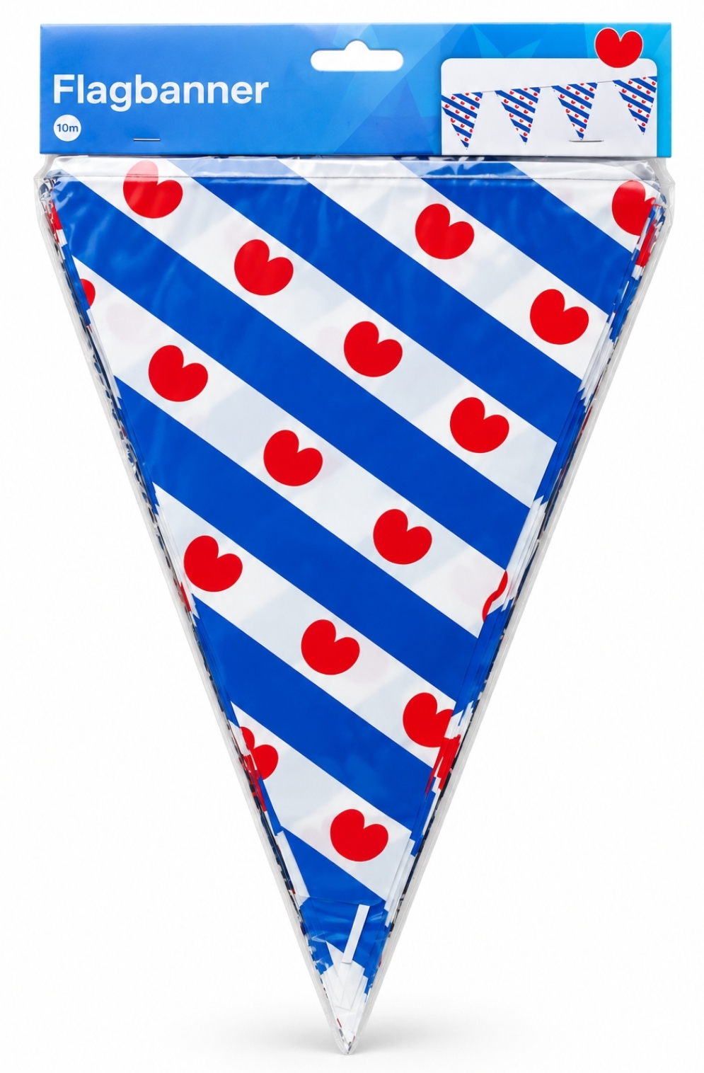 Friese puntvlaggen 10 meter vlaggenlijn