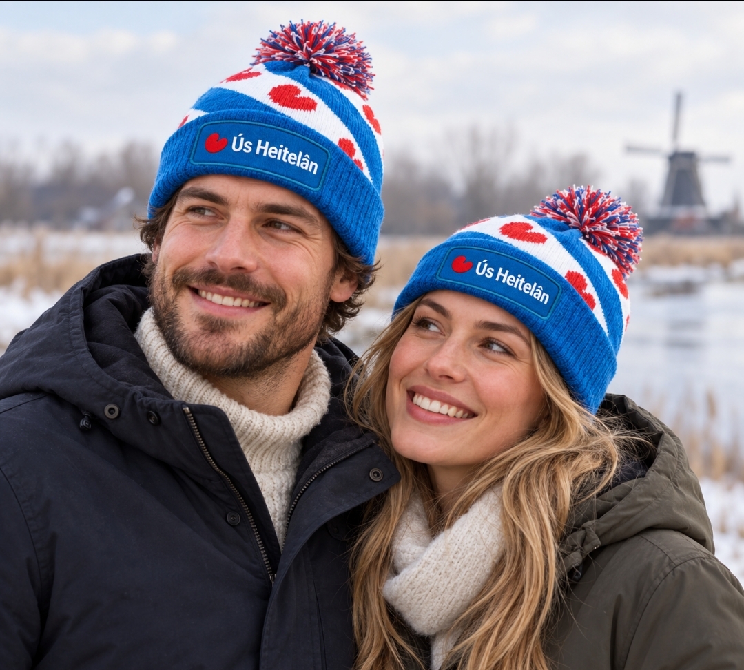 Friese vlag muts Ús Heitelân pompon - Afbeelding 3