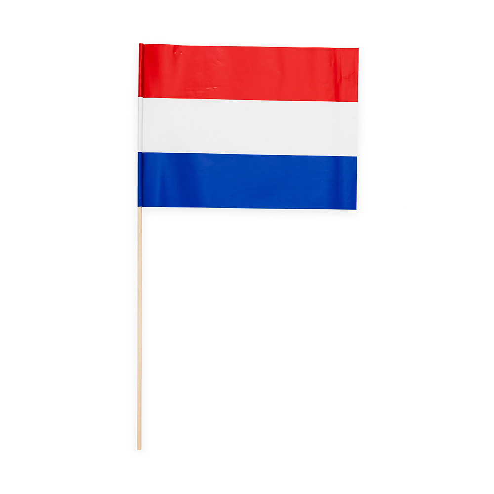 Rood-wit-blauw zwaaivlaggetjes 10 stuks